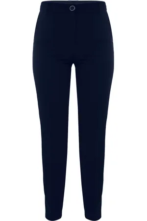 Kocca Femme, Pantalons, Bleu, Taille: 44 FR Pantalon de costume taille haute droit
