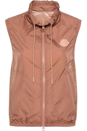 Moncler Femme, Vestes, Brun, Taille: 42 FR Gilet Care Élégant