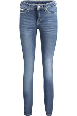 Calvin Klein Femme, Jeans, Bleu, Taille: W28 L32 Jean Skinny Denim Bleu Lavé Logo