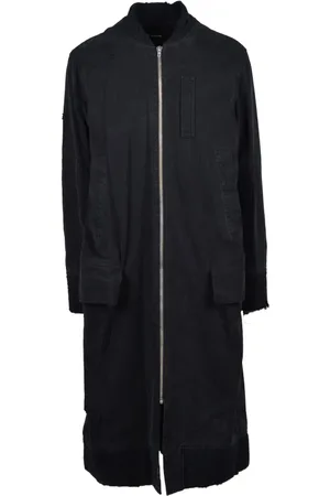 We11 Done Homme, Manteaux, Noir, Taille: L Veste en toile vintage avec fermeture éclair