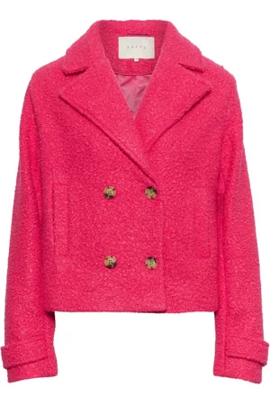 Kaffe Femme, Manteaux, Rose, Taille: 40 FR Élégante veste framboise avec large col