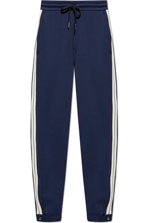 Moncler Homme, Pantalons, Bleu, Taille: L Pantalon avec bandes latérales