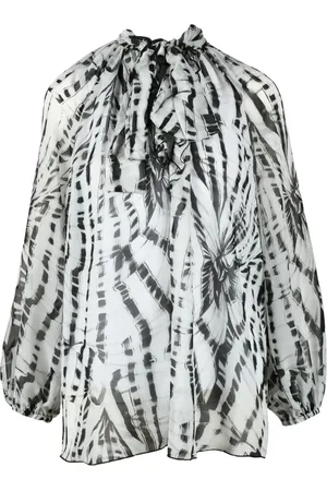 Msgm Femme, Blouses et Chemises, Multicolore, Taille: 32 FR Blouse en mousseline de polyester