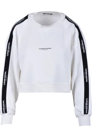 Costume National Femme, Sweatshirts et sweats à capuche, Blanc, Taille: 42 FR Pull en Mélange de Coton Contemporain