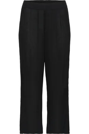 Kaffe Femme, Pantalons, Noir, Taille: 48 FR Pantalon Solide Élégant avec Fentes