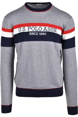 U.S. Polo Assn. Homme, Pulls, Gris, Taille: S Pull en Coton et Cachemire