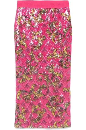 VERSACE Femme, Jupes, Multicolore, Taille: 38 FR Jupe Rosa Vêtements Femme