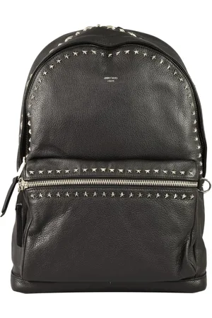 Jimmy Choo Homme, Sacs, Noir, Taille: ONE Size Sac à Dos en Cuir Clouté avec Fermeture Éclair