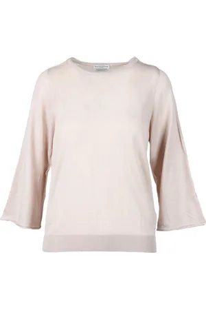BALLANTYNE Femme, Pulls, Rose, Taille: 38 FR Pull en Tricot de Coton