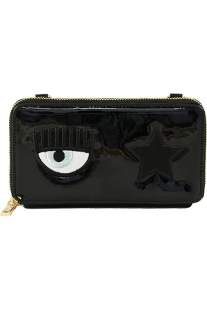 Chiara Ferragni Femme, Sacs, Noir, Taille: ONE Size Portefeuille Eye Star avec Bandoulière