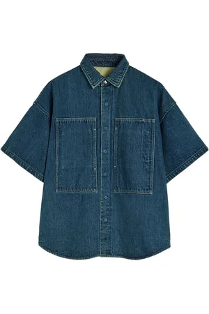 Jil Sander Femme, Blouses et Chemises, Bleu, Taille: 38 FR Polo en Denim Bleu