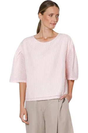 Chie Mihara Femme, Tops, Rose, Taille: 40 FR Chemisier volumineux à carreaux en seersucker