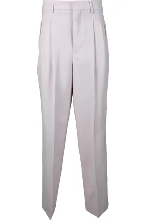 Ami Femme, Pantalons, Rose, Taille: 40 FR Pantalon en Laine Vierge