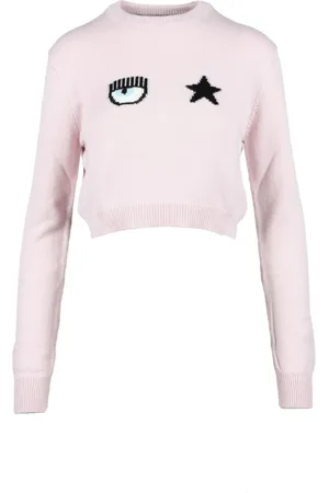 Chiara Ferragni Femme, Pulls, Rose, Taille: 42 FR Pull Court en Maille