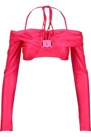 VERSACE Femme, Tops, Rose, Taille: 36 FR Leggings Élégants de Haute Qualité