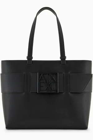 Armani Exchange Femme, Sacs, Noir, Taille: ONE Size Sac Shopping Élégant