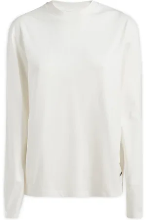 Jil Sander Femme, Tops, Blanc, Taille: 40 FR T-shirt Décontracté en Coton