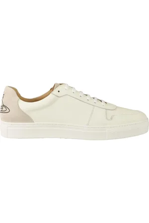 Vivienne Westwood Homme, Chaussures, Blanc, Taille: 37 EU Baskets Élégantes en Cuir Véritable