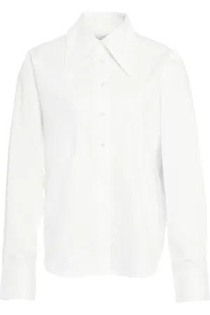 Herskind Femme, Blouses et Chemises, Blanc, Taille: 38 FR Chemise Blanche en Popeline Style Dara