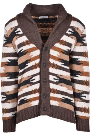 Gran Sasso Homme, Pulls, Multicolore, Taille: L Cardigan en Laine Vierge