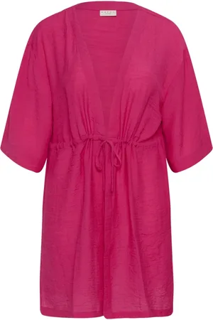 Kaffe Femme, Blouses et Chemises, Rose, Taille: 46 FR Élégant Kimono Accessoire Rose Framboise