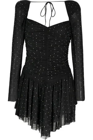 ROTATE Femme, Robes, Noir, Taille: 40 FR Robe en strass scintillante