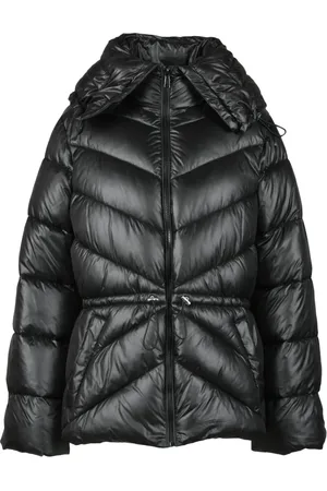 Twin-Set Femme, Vestes, Noir, Taille: 38 FR Doudoune avec cordon de serrage à la taille