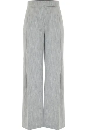 Kocca Femme, Pantalons, Gris, Taille: 34 FR Élégant Pantalon Palazzo Plissé
