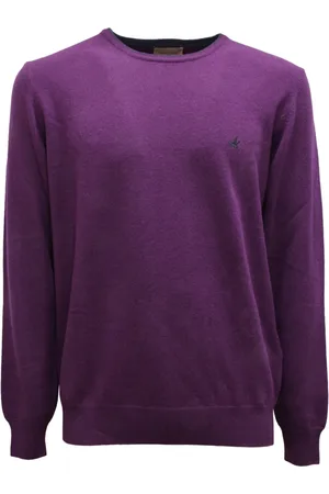 BROOKSFIELD Homme, Pulls, Violet, Taille: M Pull en Laine Violet Fabriqué en Italie