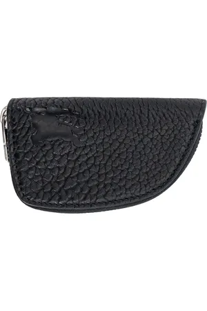 Burberry Homme, Accessoires, Noir, Taille: ONE Size Portefeuille en cuir avec fermeture éclair et porte-cartes