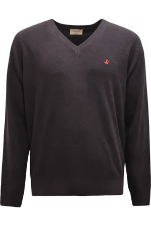 BROOKSFIELD Homme, Pulls, Gris, Taille: M Pull en Laine Col V Gris/Bleu