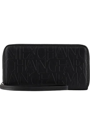 Armani Exchange Femme, Accessoires, Noir, Taille: ONE Size Portefeuille femme avec logo imprimé