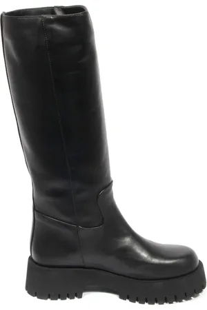Maliparmi Femme, Chaussures, Noir, Taille: 40 EU Bottes en Cuir Noir Wo