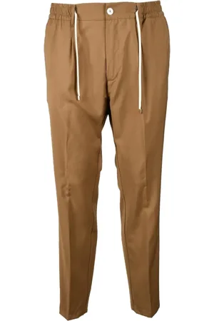 CRUNA Homme, Pantalons, Brun, Taille: 2XL Pantalon classique en laine avec taille élastique