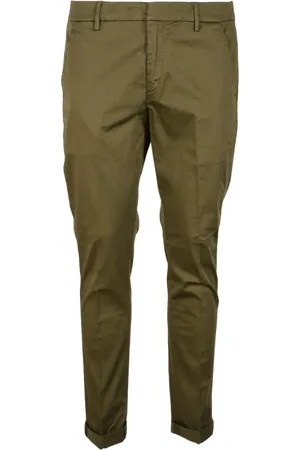 Dondup Homme, Pantalons, Vert, Taille: W29 Pantalon en mélange de coton Gaubert avec fermeture éclair