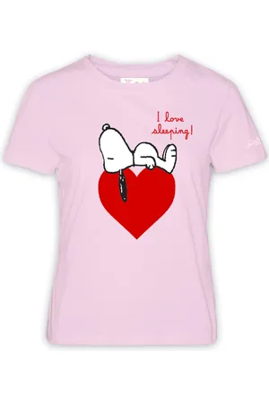 MC2 SAINT BARTH Femme, Tops, Rose, Taille: 42 FR Snoopy Love Sleeping T-Shirt