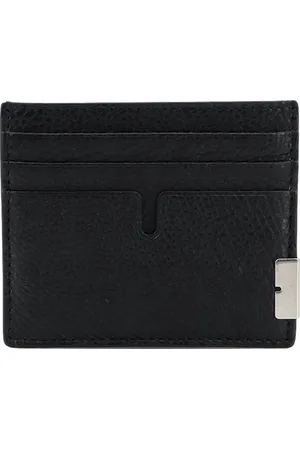Burberry Homme, Accessoires, Noir, Taille: ONE Size Porte-cartes en Cuir avec Détail Métallique