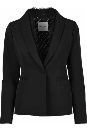 ERMANNO SCERVINO Femme, Vestes, Noir, Taille: 38 FR Veste Firenze Polyester Élasthanne
