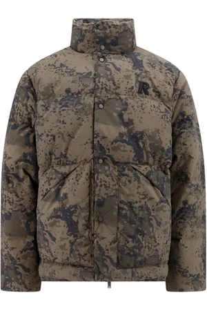 Represent Homme, Vestes, Vert, Taille: S Veste verte à boutons-pression camouflage