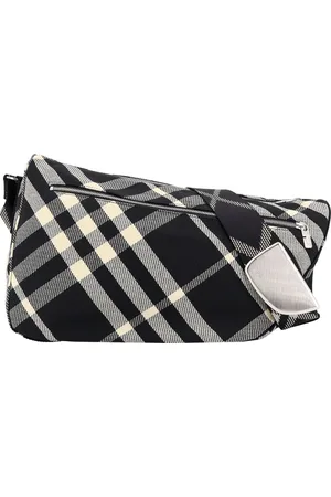 Burberry Homme, Sacs, Noir, Taille: ONE Size Sac bandoulière noir avec design Equestrian Knight