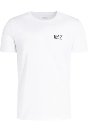 EA7 Homme, Tops, Blanc, Taille: S T-shirt minimaliste à manches courtes