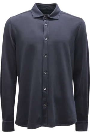 Circolo Homme, Chemises, Bleu, Taille: S Chemise Piquet Bleu Marine Cn4296 Modèle