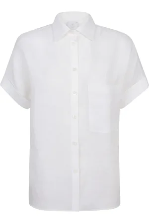 ELEVENTY Femme, Blouses et Chemises, Blanc, Taille: 36 FR Short Sleeve Chemises