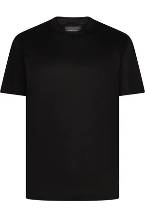 Emporio Armani Homme, Tops, Noir, Taille: S T-shirt col rond côtelé