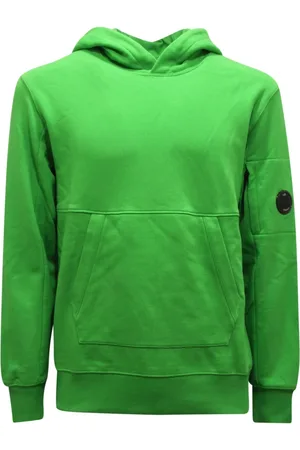 C.P. Company Homme, Sweatshirts et sweats à capuche, Vert, Taille: M Sweat à Capuche en Molleton Diagonal