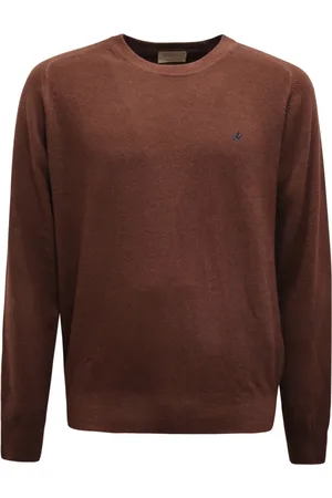 BROOKSFIELD Homme, Pulls, Brun, Taille: L Pull en laine fabriqué en Italie