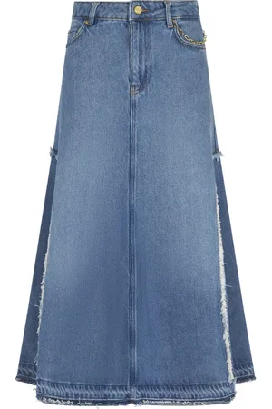 Ganni Femme, Jupes, Bleu, Taille: 40 FR Jupe Midi en Denim