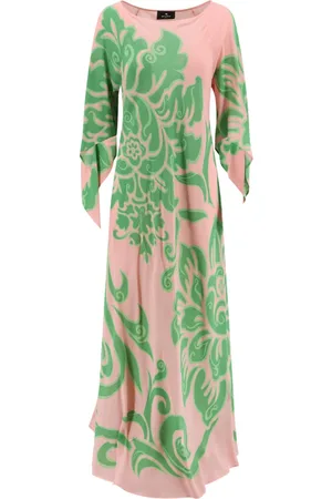 Etro Femme, Robes, Multicolore, Taille: 36 FR Robe Rose Asymétrique à Manches Longues