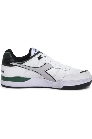 Diadora Homme, Chaussures, Blanc, Taille: 44 EU Chaussures Vintage Icona Blanches/Vertes