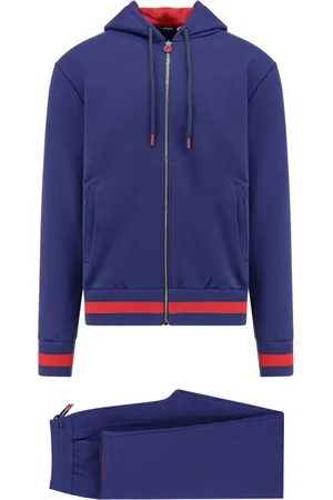 Kiton Homme, Sport, Bleu, Taille: M Robes Bleues avec Capuche et Fermeture Éclair